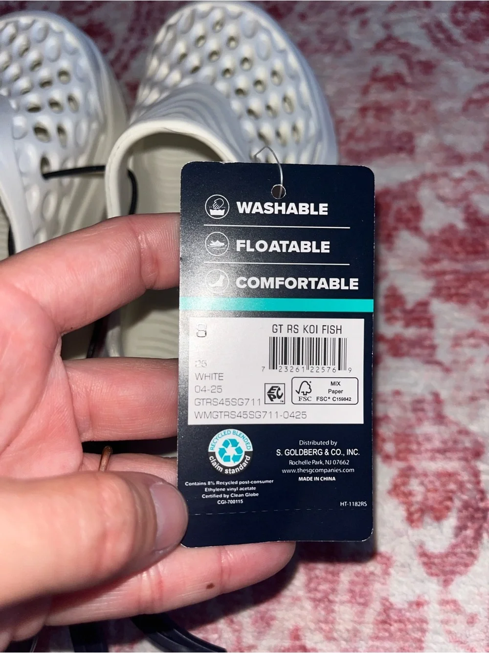 Rugged Shark Kids White Water Shoes - Easy-Care Slip-On
